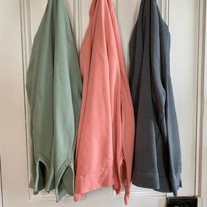 Tunic length sweatshirts